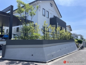 【外構リフォーム】古い既存大谷石擁壁が劇的に美しく｜ジョリパット仕上げによるリフォーム実例