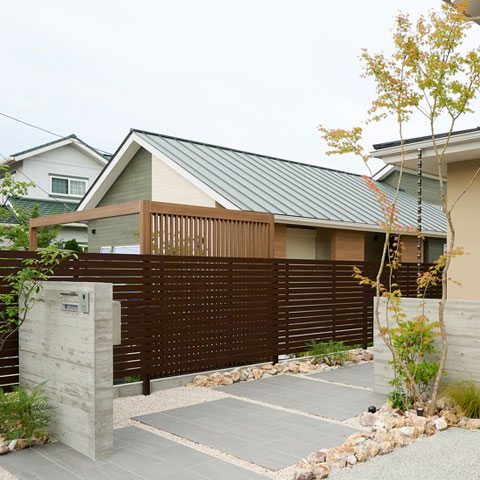 和モダンの外構施工事例