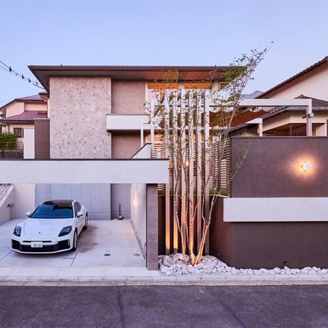 ラグジュアリーモダンの外構施工事例