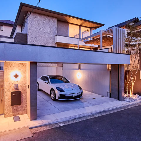 ラグジュアリーモダンの外構施工事例