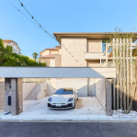 ラグジュアリーモダンの外構施工事例