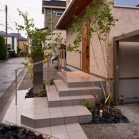 ナチュラルモダンの外構施工事例