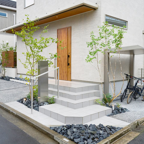 ナチュラルモダンの外構施工事例