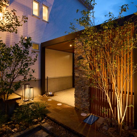 ナチュラルモダンの外構施工事例