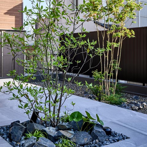 シンプルモダンの外構施工事例