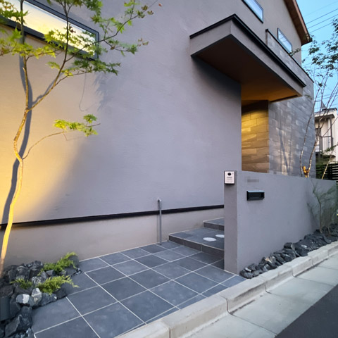 シンプルモダンの外構施工事例