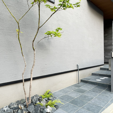 シンプルモダンの外構施工事例