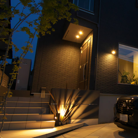 シンプルモダンの外構施工事例